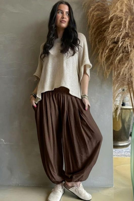 Basso Shirring Genie Pant Chocolate